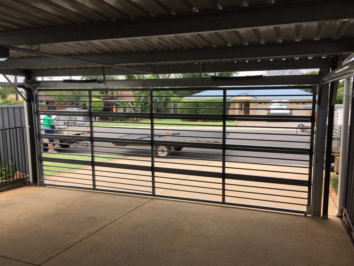 after Basalt Powder-coated Aluminium Custom Door – Bar Grille, Darling Heights