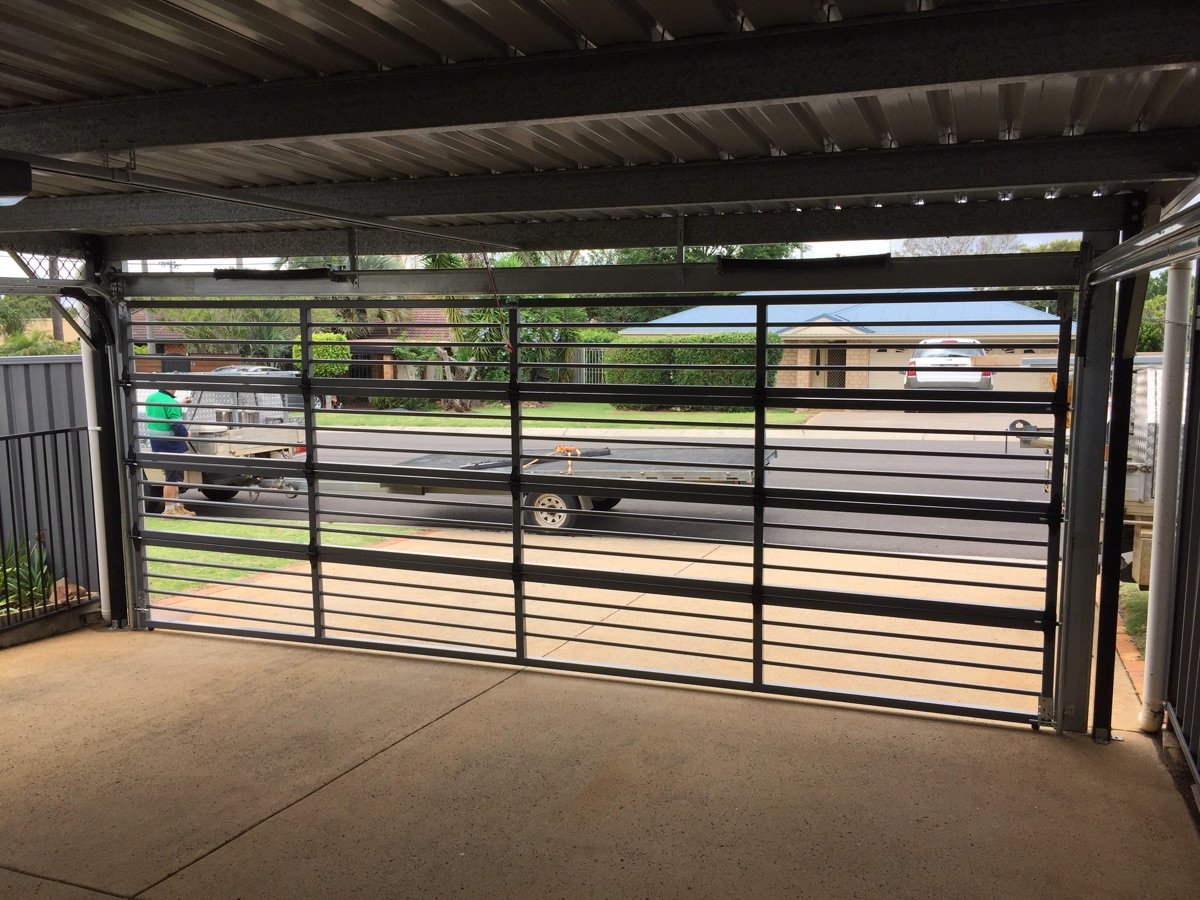 after Basalt Powder-coated Aluminium Custom Door – Bar Grille, Darling Heights