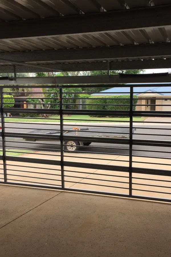 after Basalt Powder-coated Aluminium Custom Door – Bar Grille, Darling Heights