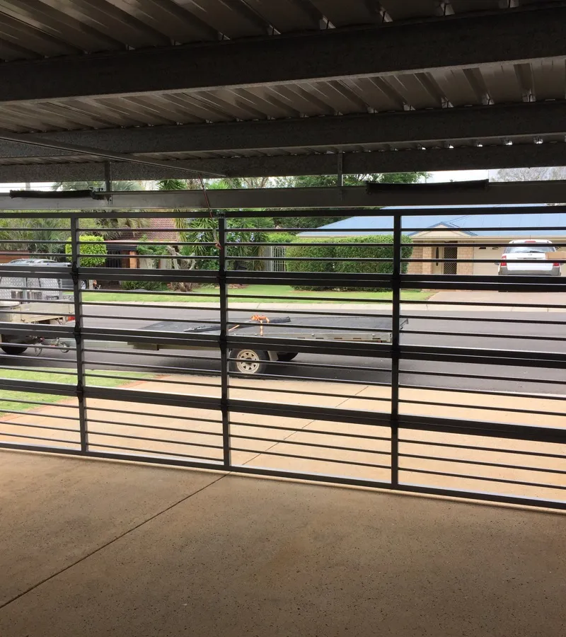 after Basalt Powder-coated Aluminium Custom Door – Bar Grille, Darling Heights