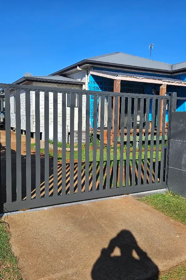 after Monument Powder-coated Aluminium Sliding Gate – Gate + Motor, Darling Heights