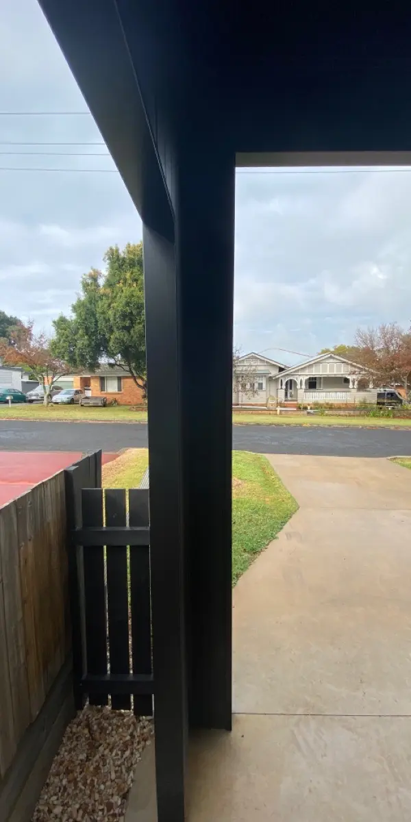 before Black Powder-coated Aluminium Custom Door – Ventilated Door, East Toowoomba