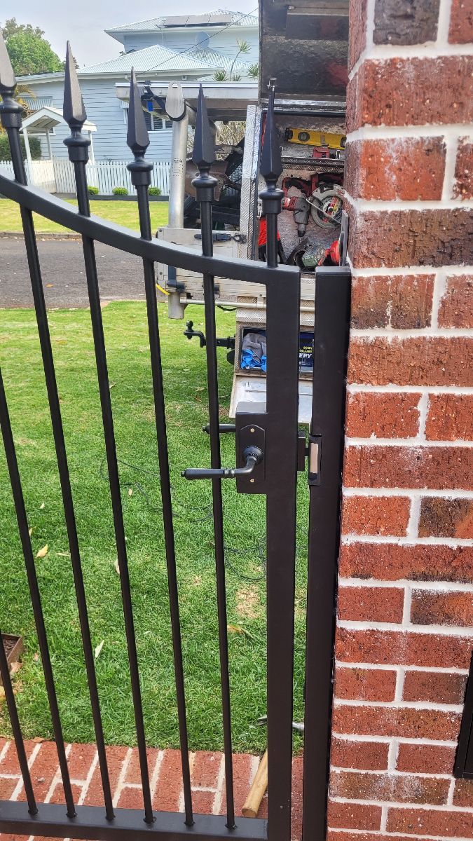 after Black Powder-coated Aluminium Sliding Gate – Slide Gate + PA Gate + Motor, East Toowoomba