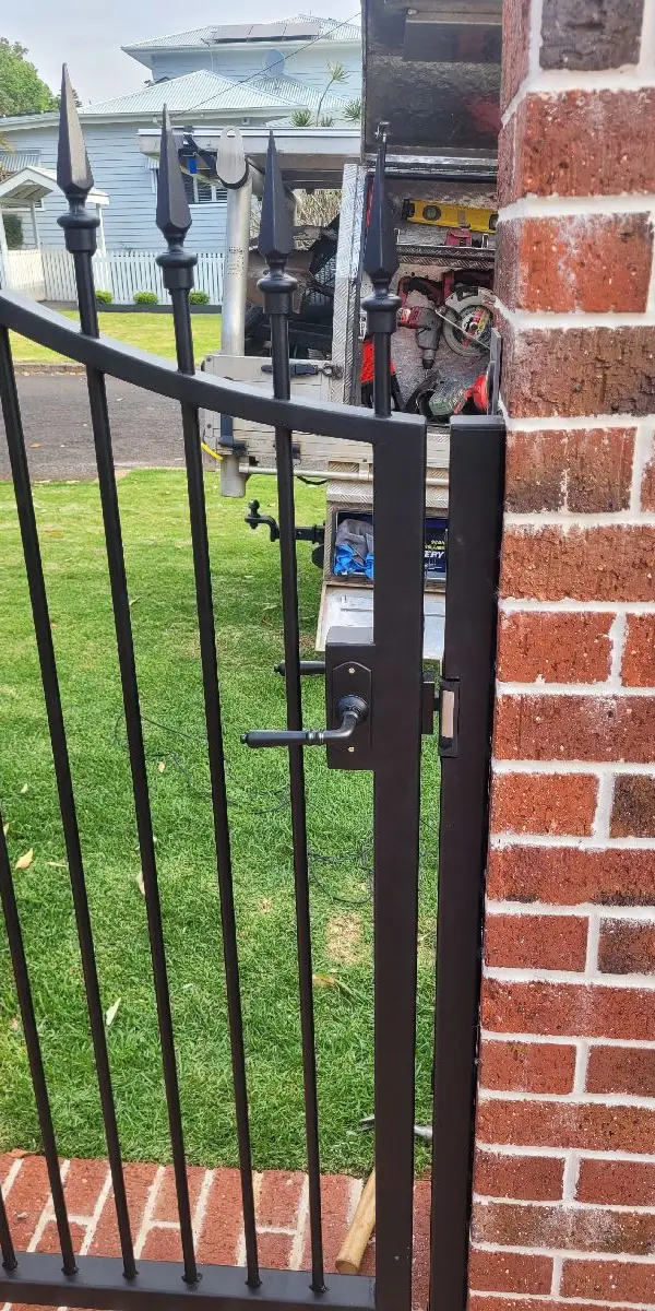 after Black Powder-coated Aluminium Sliding Gate – Slide Gate + PA Gate + Motor, East Toowoomba