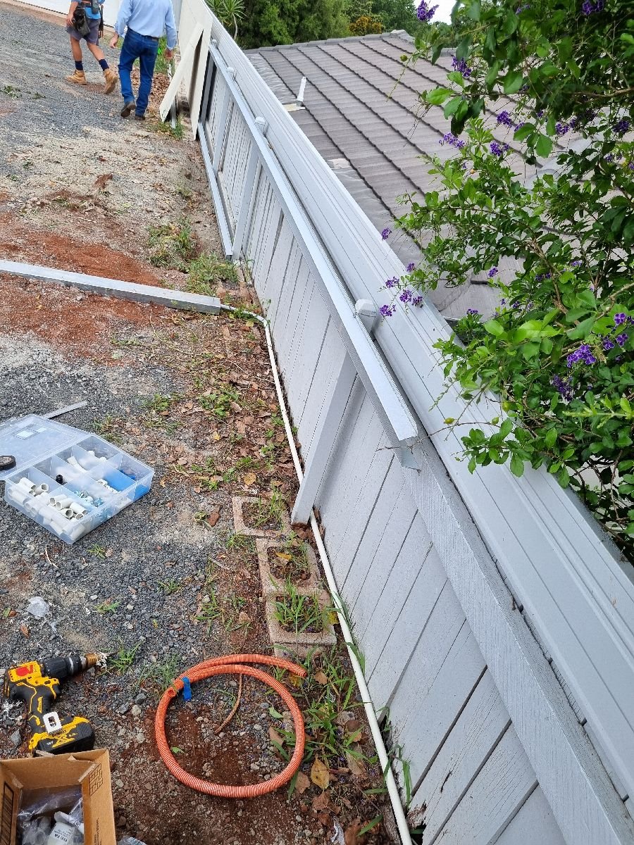 in progress White Powder-coated Aluminium Action Shot – Sliding Gate Motor, East Toowoomba