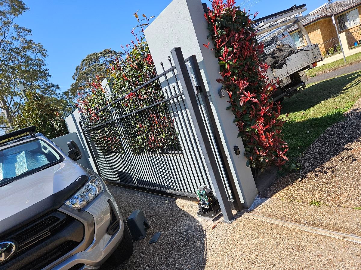 after Black Pipe-Galvanised Sliding Gate – New Gate, South Toowoomba
