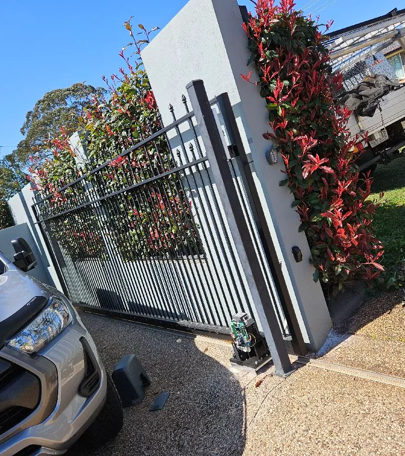 after Black Pipe-Galvanised Sliding Gate – New Gate, South Toowoomba