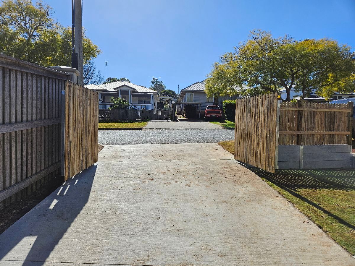 after Wood-look Timber + Galvanised Frame Swing Gate – Steel gate frames, Mount Lofty