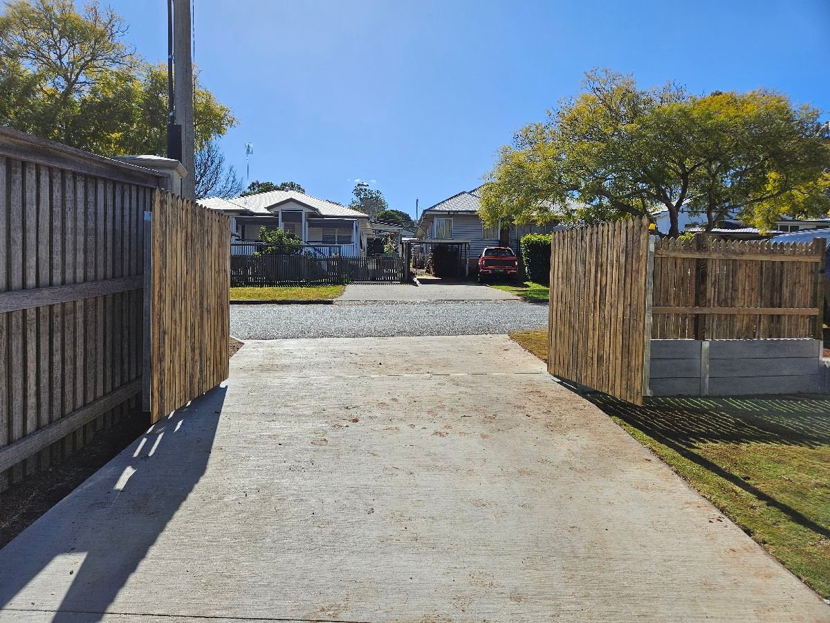 after Wood-look Timber + Galvanised Frame Swing Gate – Steel gate frames, Mount Lofty