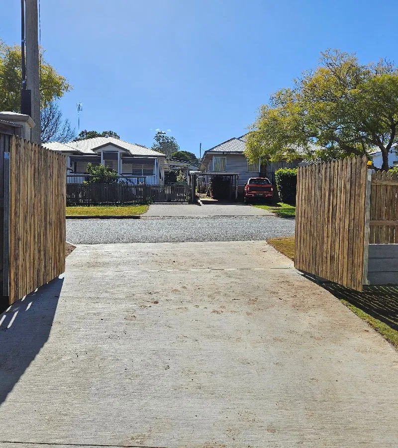 after Wood-look Timber + Galvanised Frame Swing Gate – Steel gate frames, Mount Lofty