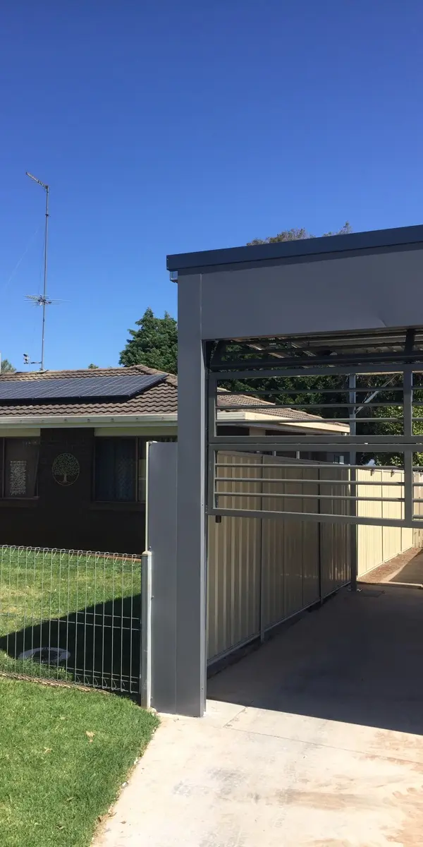 after Woodland Grey Powder-coated Aluminium Custom Door – Bar Grille, Harristown