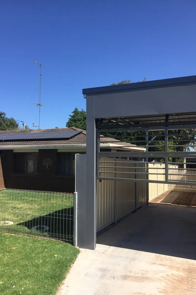 after Woodland Grey Powder-coated Aluminium Custom Door – Bar Grille, Harristown