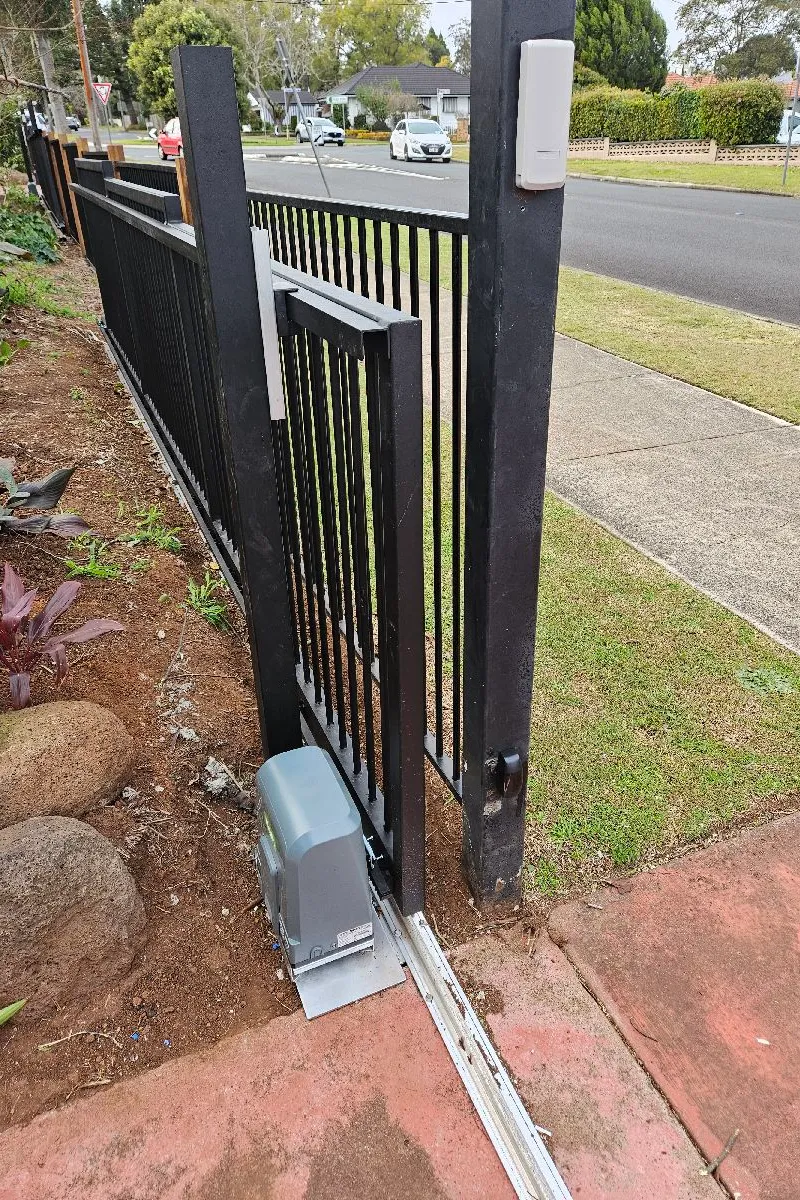 after Black Aluminium Sliding Gate – Gates + Motors (Aluminium Slide Pair), Rangeville