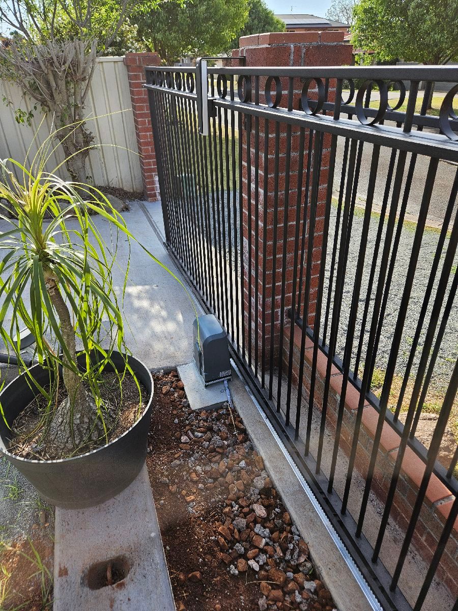 after Black Aluminium Sliding Gate – Slide + Motor (Existing Timber Gate Motorisation), Middle Ridge