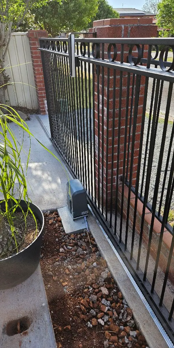 after Black Aluminium Sliding Gate – Slide + Motor (Existing Timber Gate Motorisation), Middle Ridge