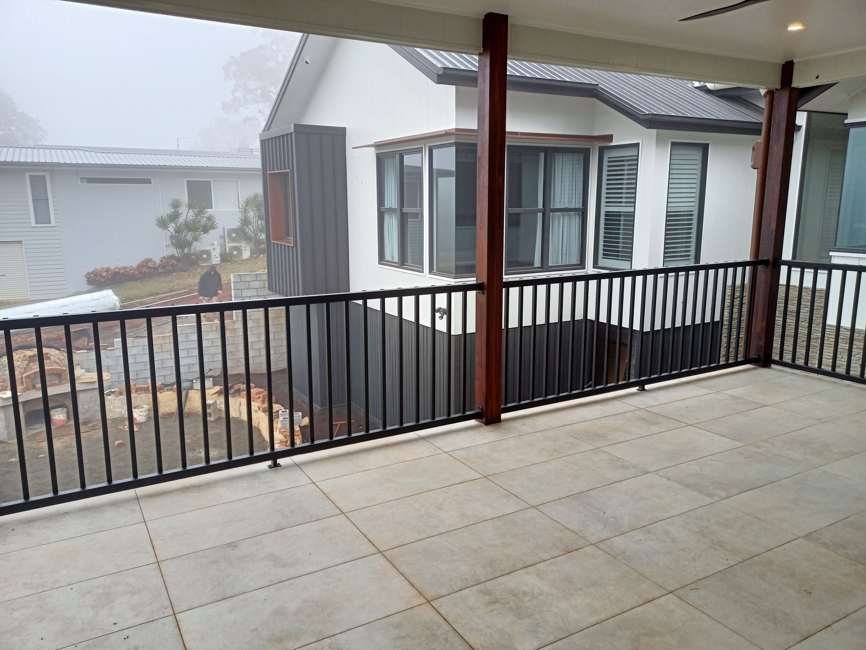 after Black Powder-coated Aluminium Custom Door – Aluminium Balustrade, Middle Ridge