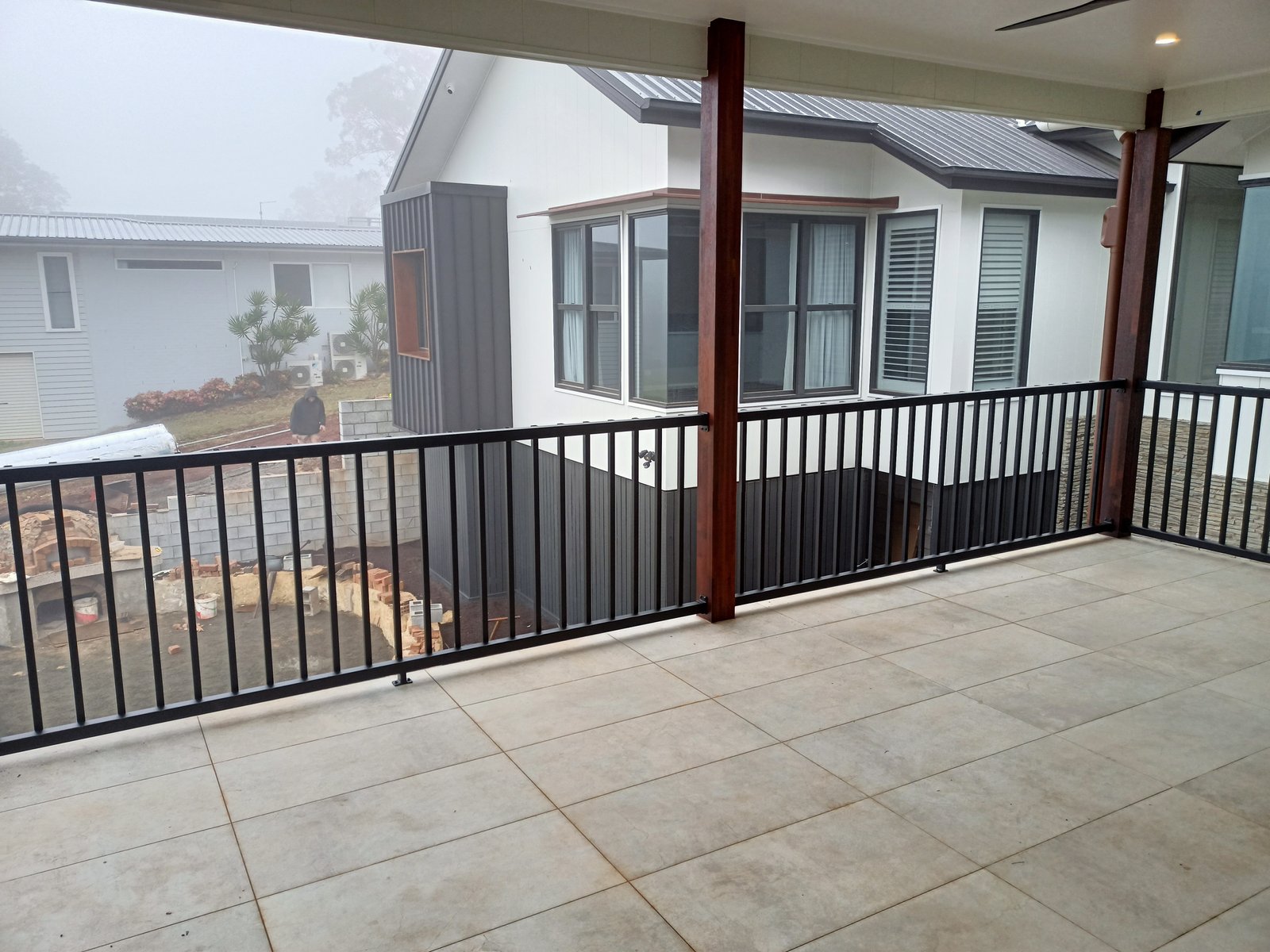 after Black Powder-coated Aluminium Custom Door – Aluminium Balustrade, Middle Ridge
