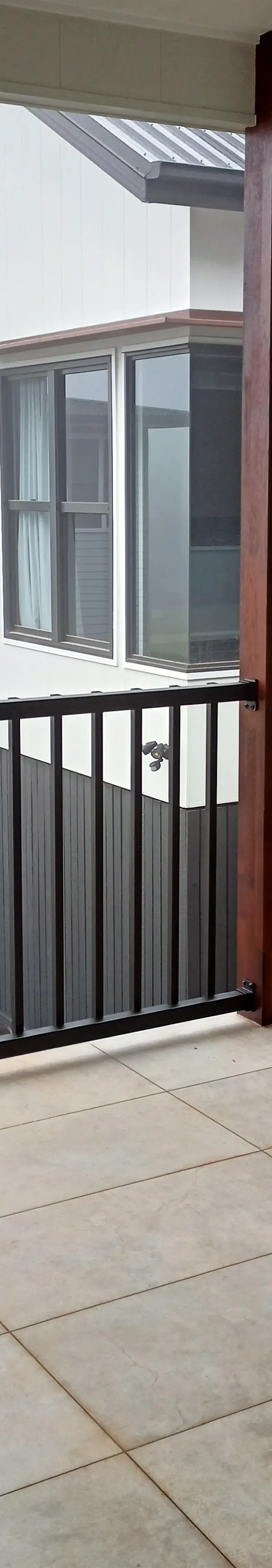 after Black Powder-coated Aluminium Custom Door – Aluminium Balustrade, Middle Ridge