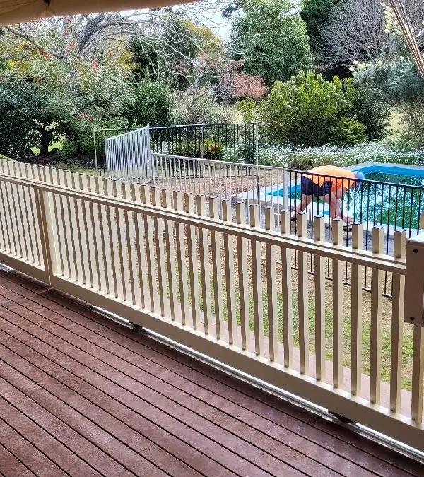 after Cream Powder-coated Steel Custom Door – Verandah Gates, Highfields