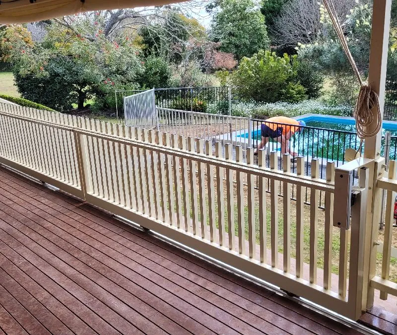 after Cream Powder-coated Steel Custom Door – Verandah Gates, Highfields