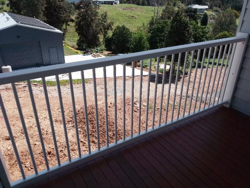 after Pro Texture White Powder-coated Aluminium Custom Door – Supply and Install Powder Coated Handrail, Withcott