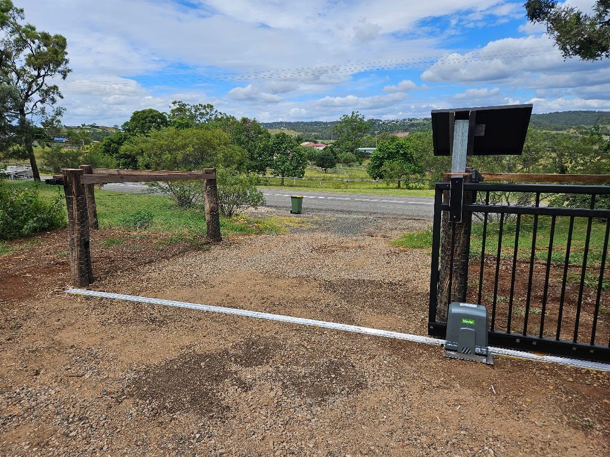 after Black Powder-coated Aluminium Sliding Gate – Swing Gate + Motor, Gowrie Junction