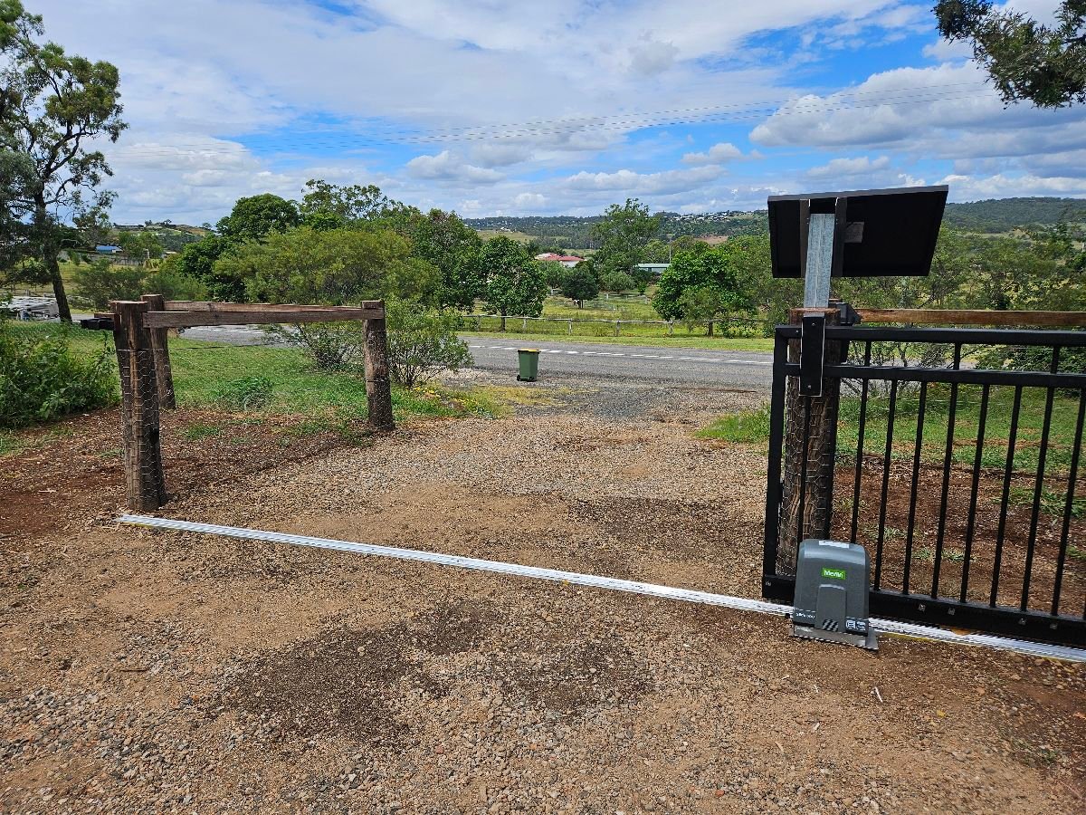 after Black Powder-coated Aluminium Sliding Gate – Swing Gate + Motor, Gowrie Junction