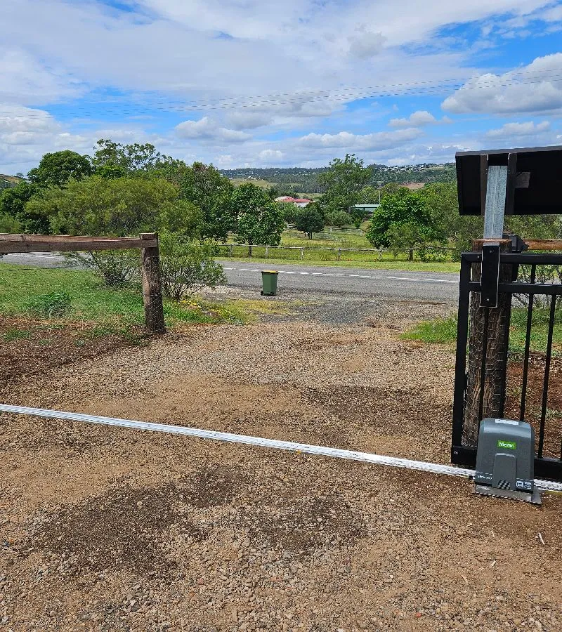 after Black Powder-coated Aluminium Sliding Gate – Swing Gate + Motor, Gowrie Junction