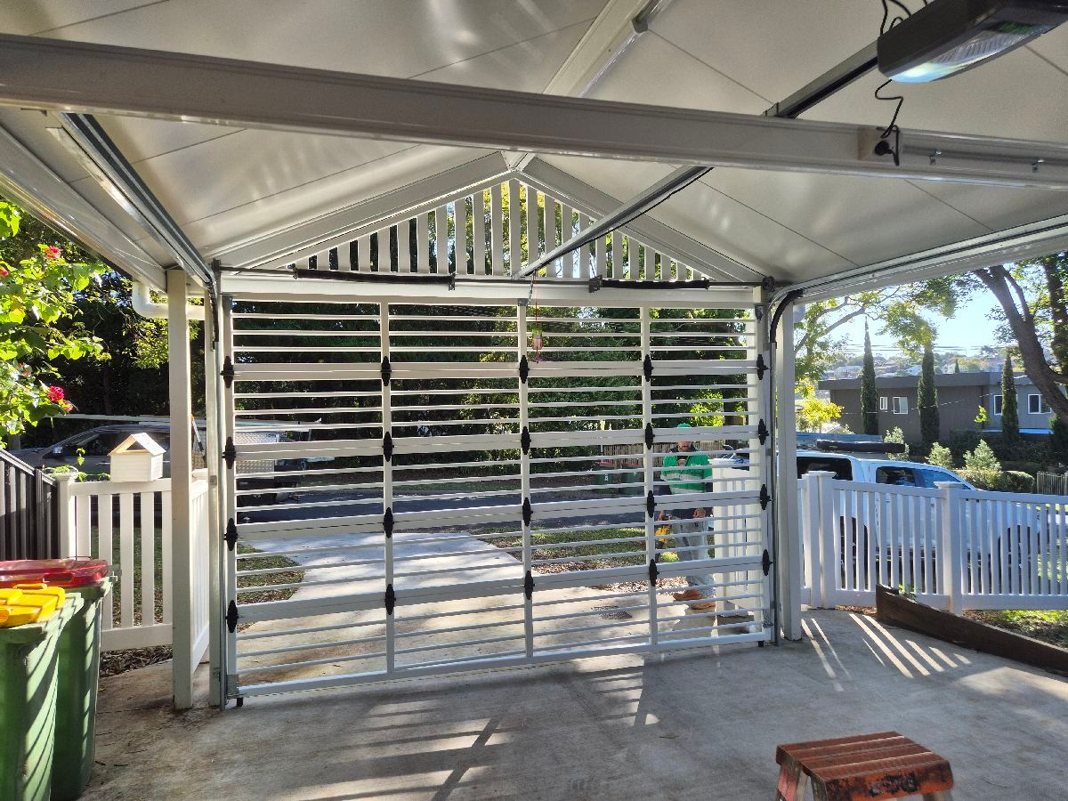 after Pro Texture White Aluminium Custom Door – Bar Grille, Newtown