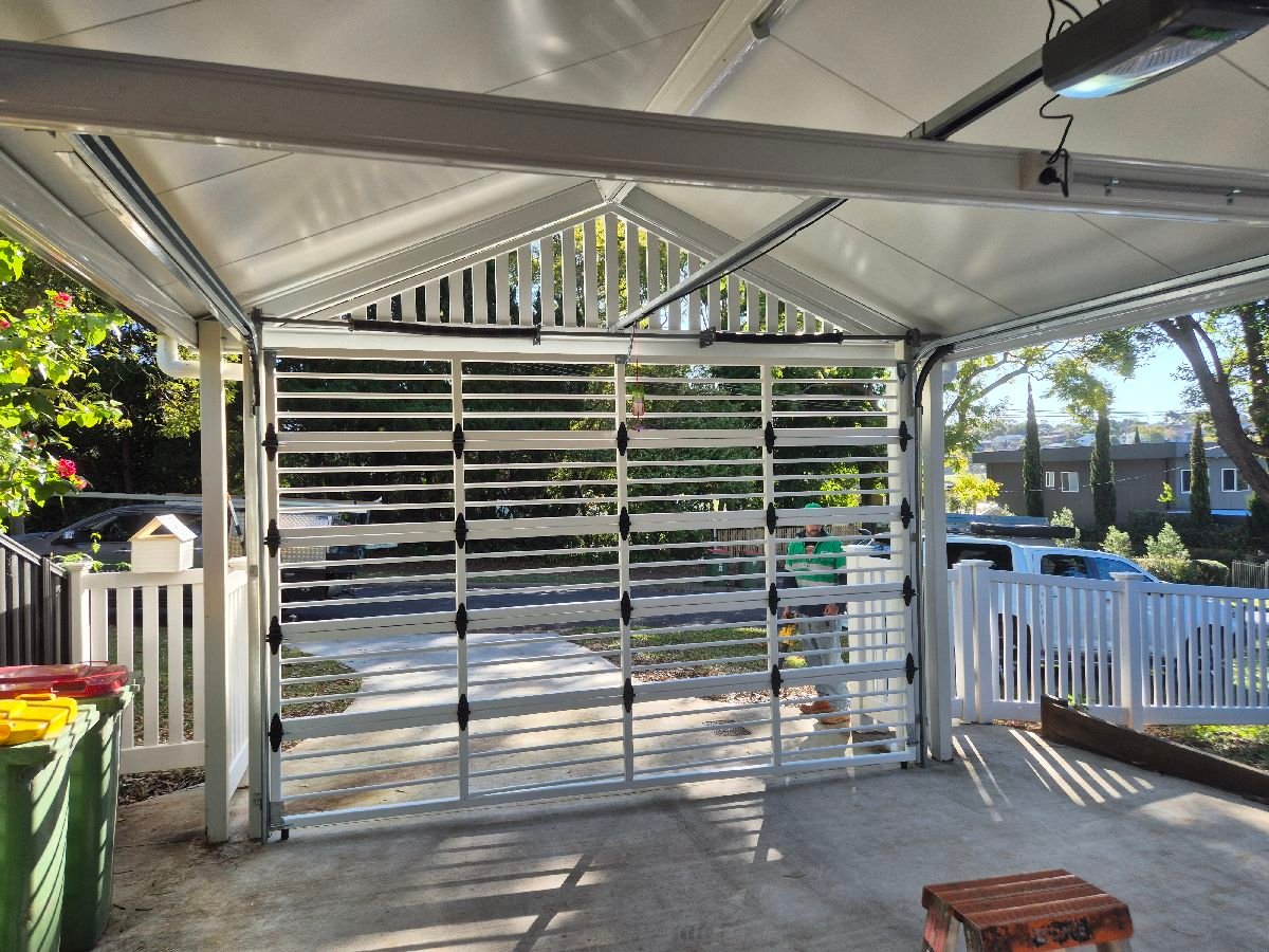after Pro Texture White Aluminium Custom Door – Bar Grille, Newtown