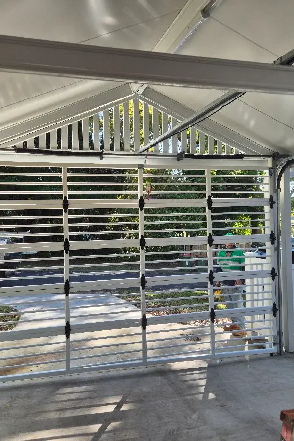 after Pro Texture White Aluminium Custom Door – Bar Grille, Newtown