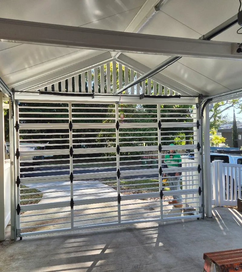 after Pro Texture White Aluminium Custom Door – Bar Grille, Newtown