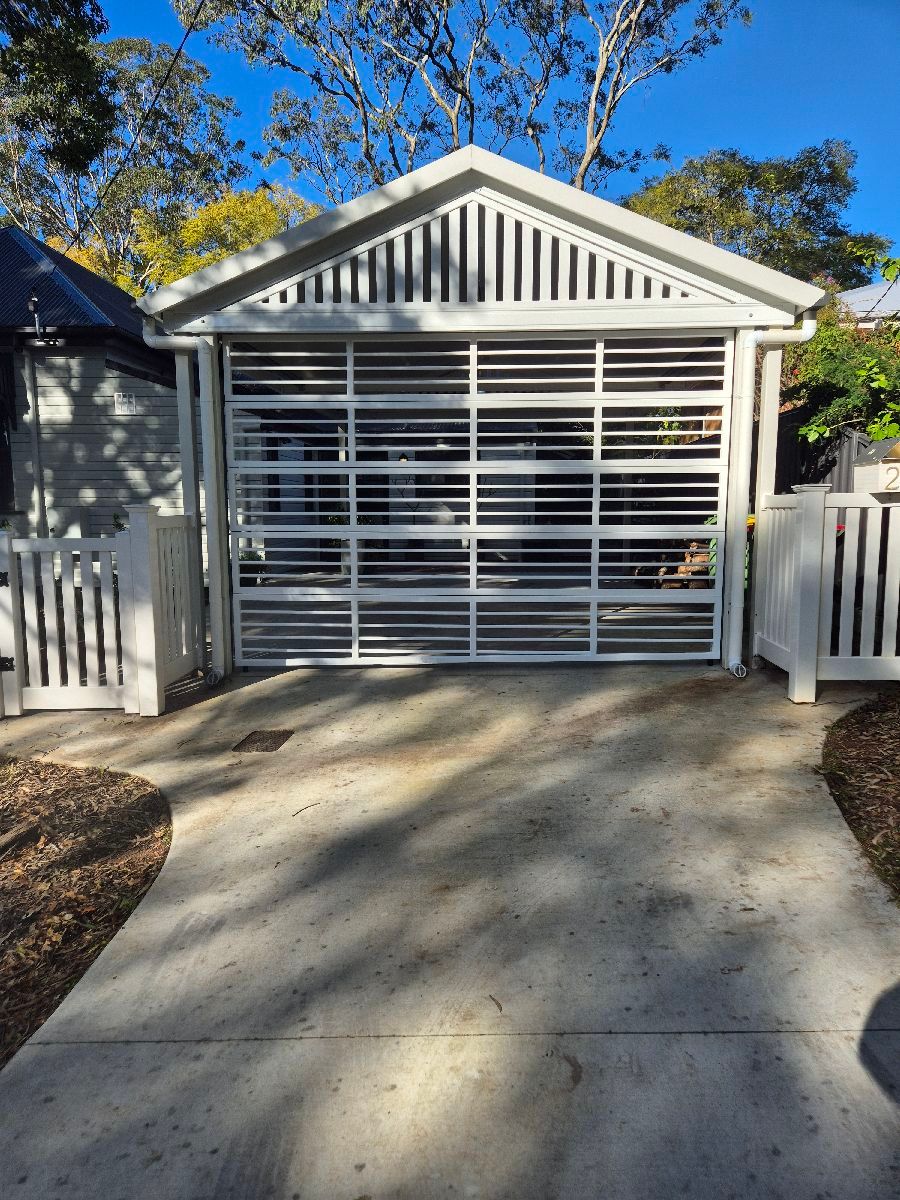 after Pro Texture White Aluminium Custom Door – Bar Grille, Newtown