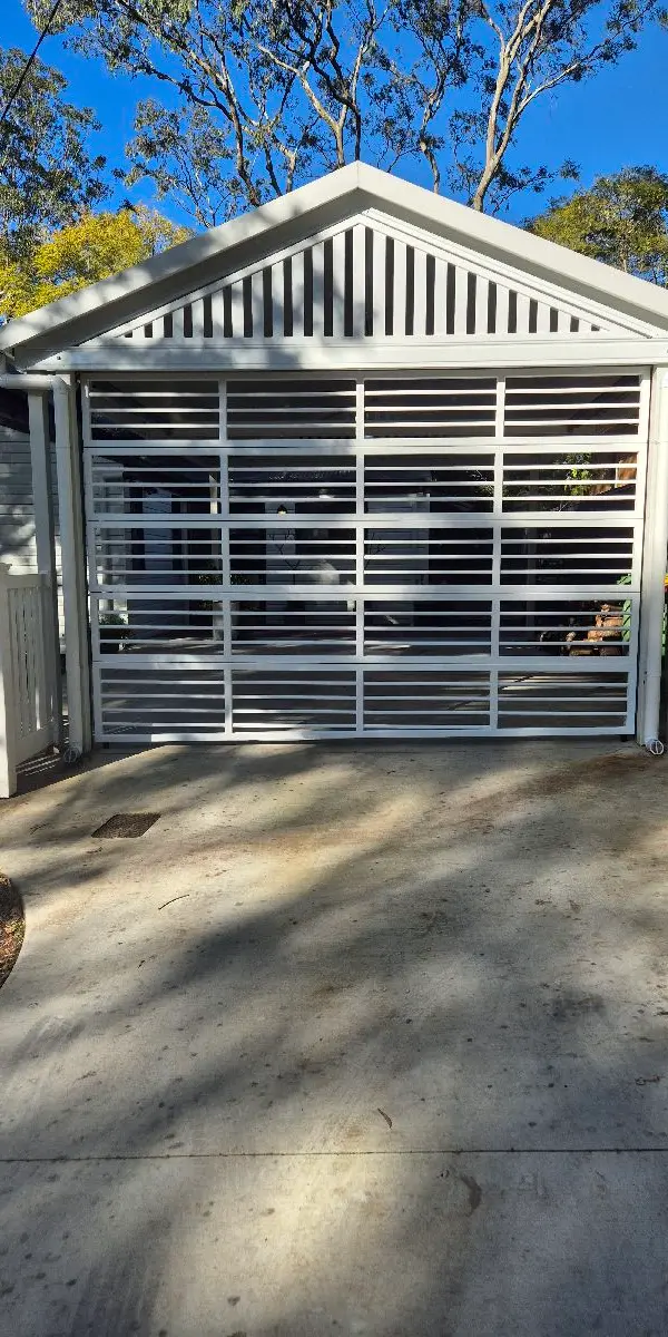 after Pro Texture White Aluminium Custom Door – Bar Grille, Newtown