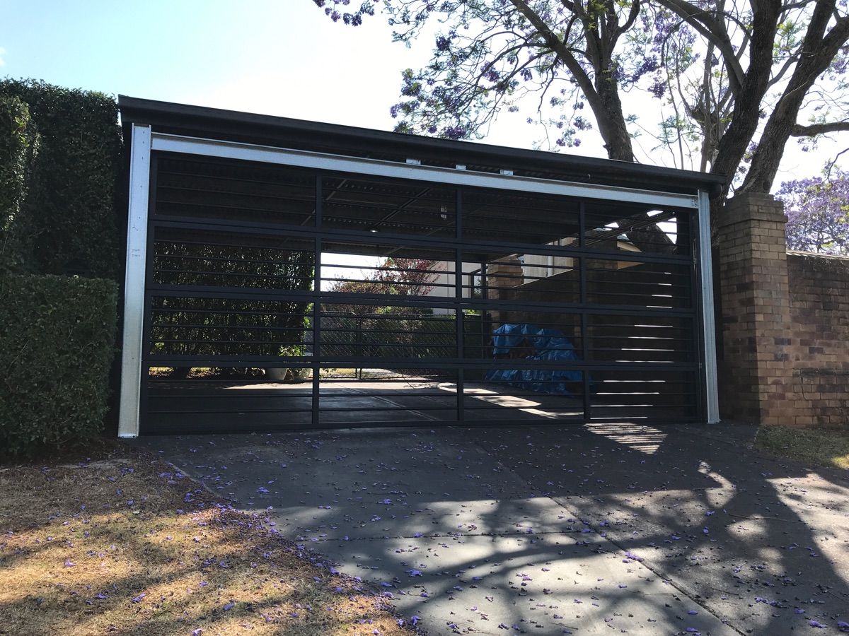 after Black Powder-coated Aluminium Custom Door – Bar Grille, Prince Henry Heights