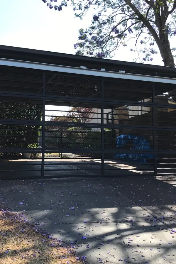 after Black Powder-coated Aluminium Custom Door – Bar Grille, Prince Henry Heights