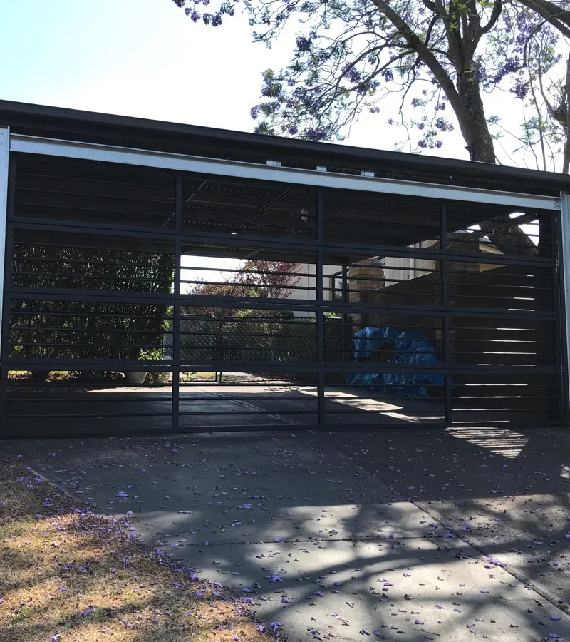 after Black Powder-coated Aluminium Custom Door – Bar Grille, Prince Henry Heights