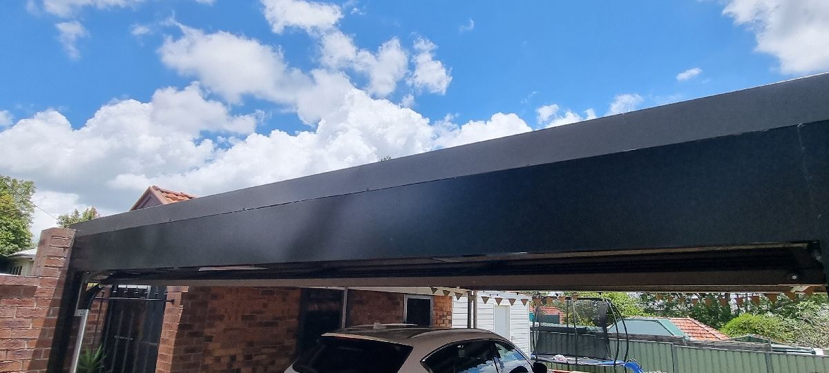after Black Powder-coated Aluminium Custom Door – Bar Grille, South Toowoomba