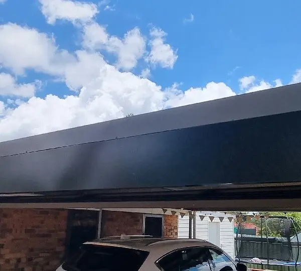 after Black Powder-coated Aluminium Custom Door – Bar Grille, South Toowoomba