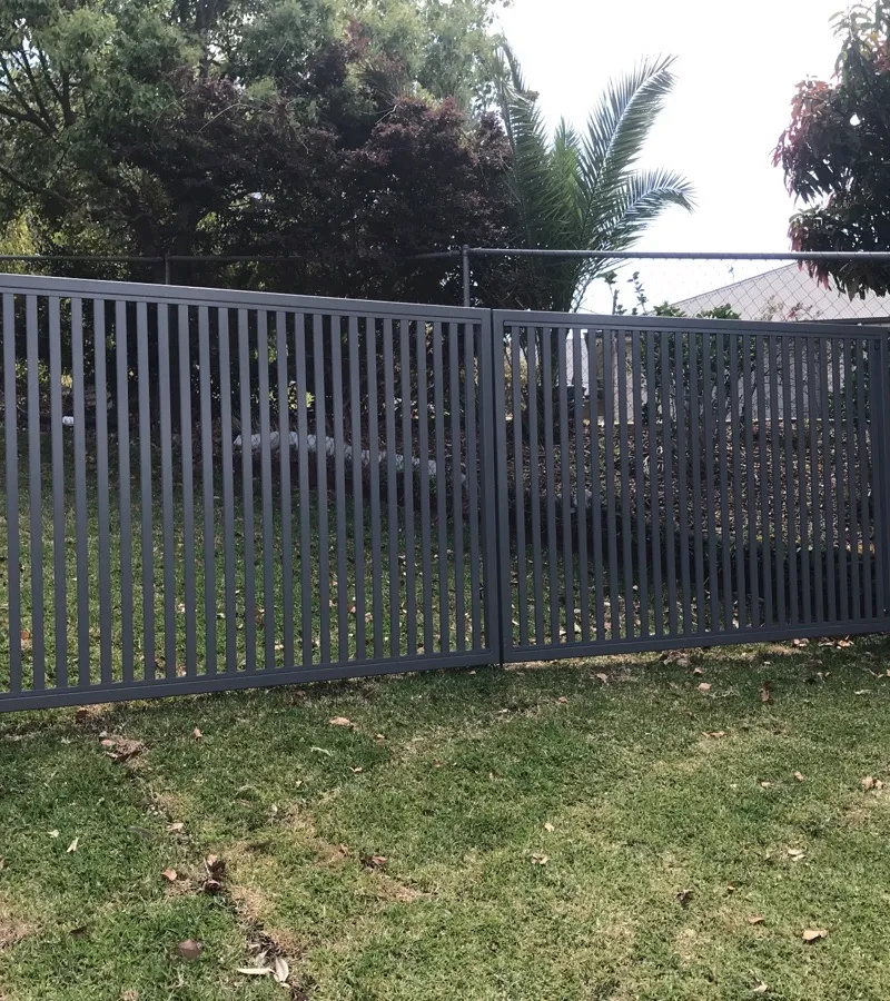 after Basalt Powder-coated Aluminium Swing Gate – GATE/FENCING, Rangeville