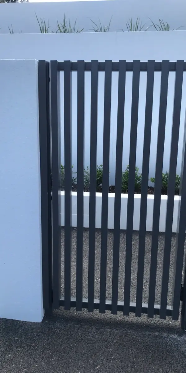 after Basalt Powder-coated Aluminium Swing Gate – GATE/FENCING, Rangeville