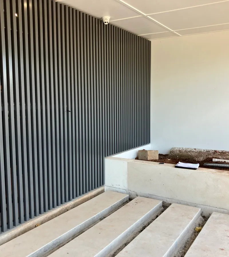 after Basalt Powder-coated Aluminium Custom Door – POOL PUMP ENCLOSURE, Rangeville