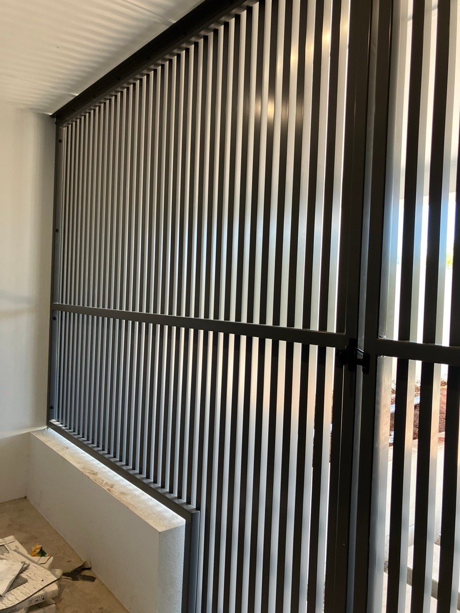 after Basalt Powder-coated Aluminium Custom Door – POOL PUMP ENCLOSURE, Rangeville