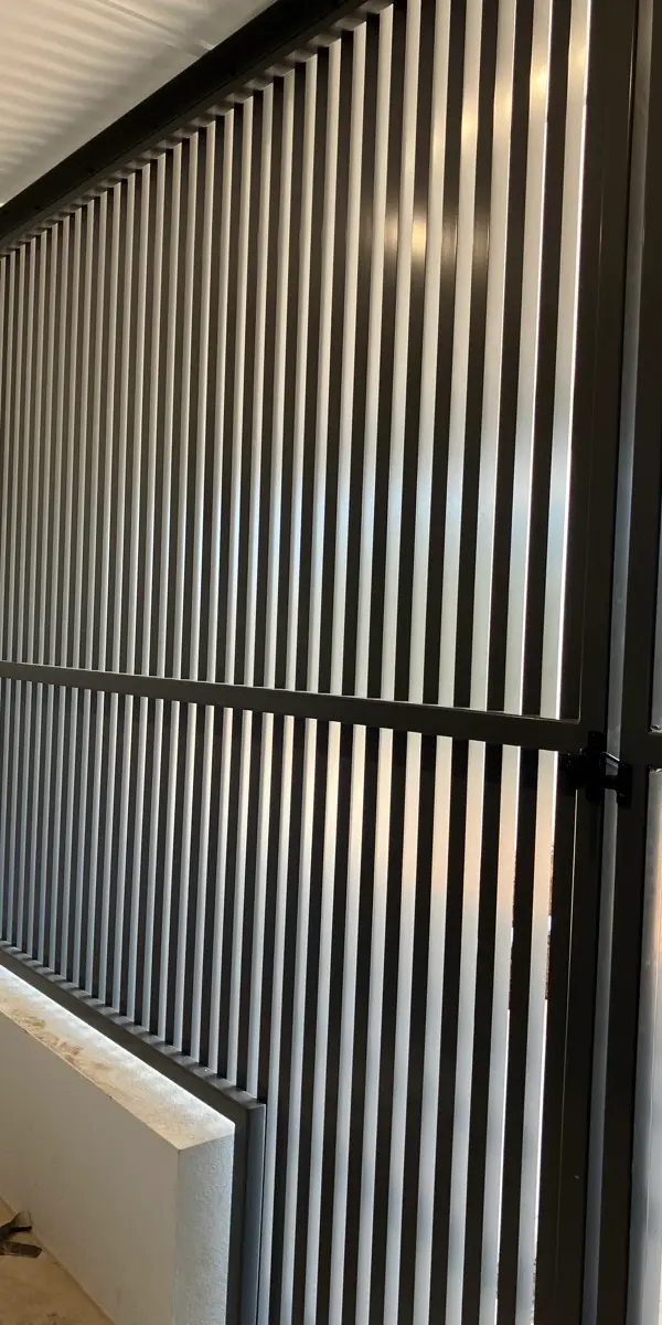 after Basalt Powder-coated Aluminium Custom Door – POOL PUMP ENCLOSURE, Rangeville