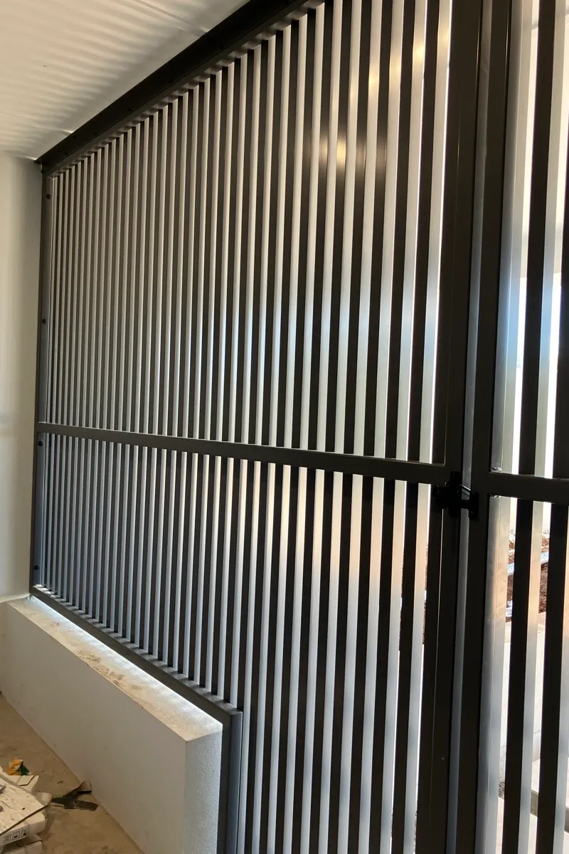 after Basalt Powder-coated Aluminium Custom Door – POOL PUMP ENCLOSURE, Rangeville