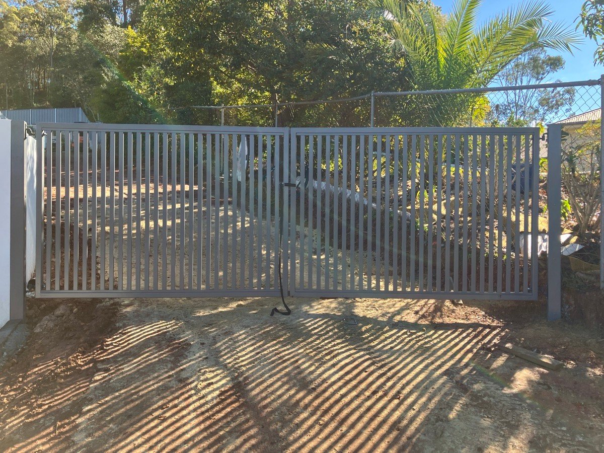 after Basalt Powder-coated Aluminium Sliding Gate – GATE/FENCING, Rangeville