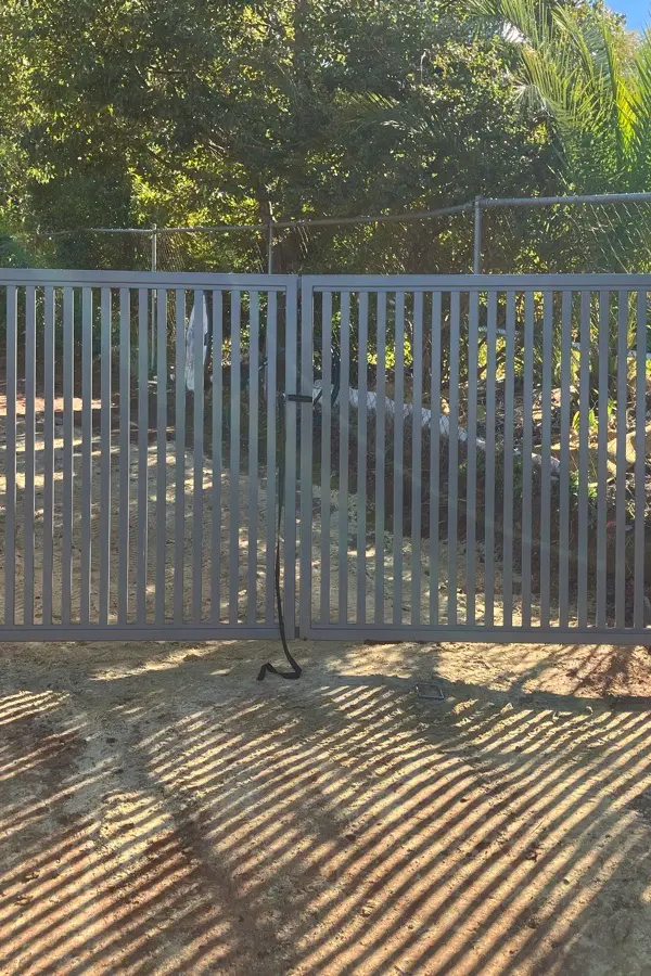 after Basalt Powder-coated Aluminium Sliding Gate – GATE/FENCING, Rangeville