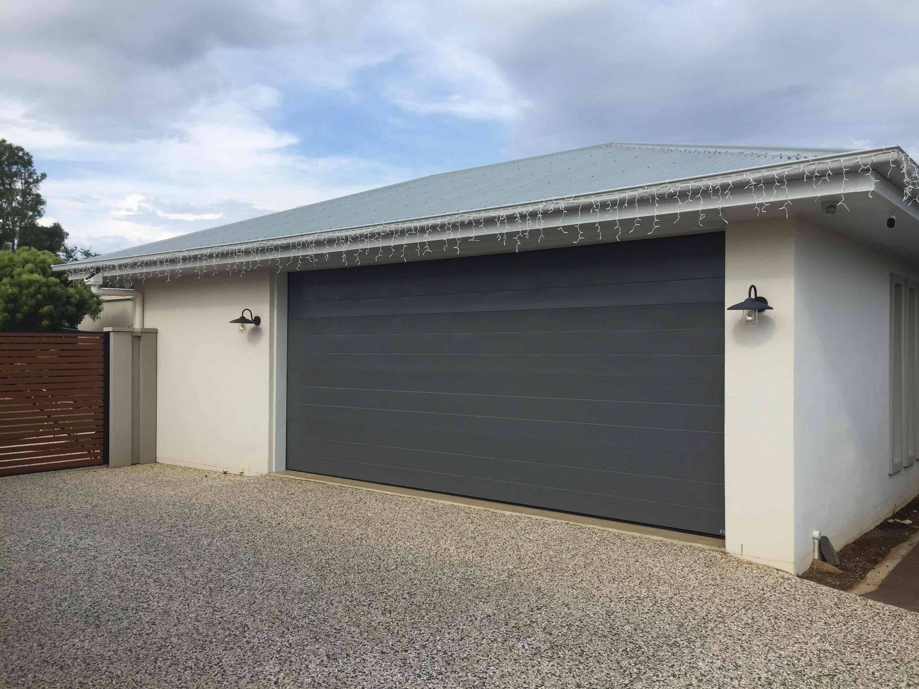 after Basalt Colorbond Steel Sectional Door – 2 x PD, Highfields