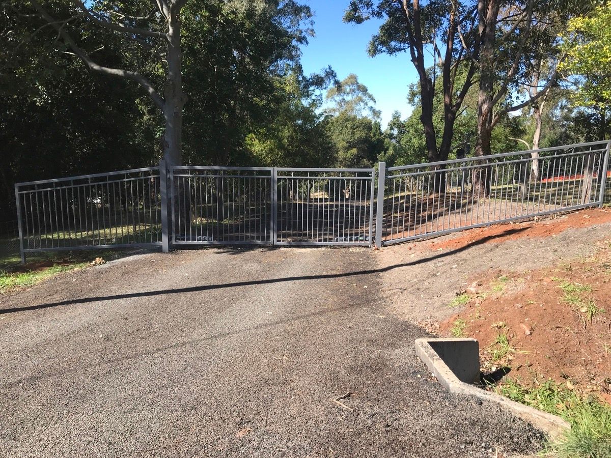 after Basalt Powder-coated Aluminium Sliding Gate – Gates, Cabarlah