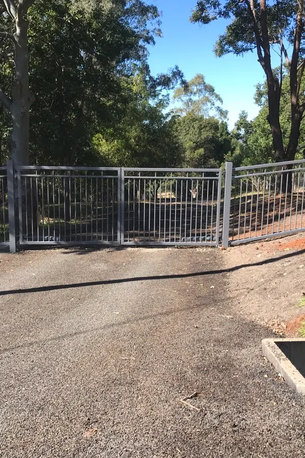 after Basalt Powder-coated Aluminium Sliding Gate – Gates, Cabarlah